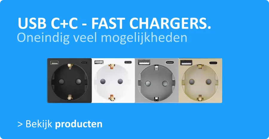 SmartinHuis Hoofdpagina-Top-Stopcontact-met-USB-CC Schakelmateriaal  