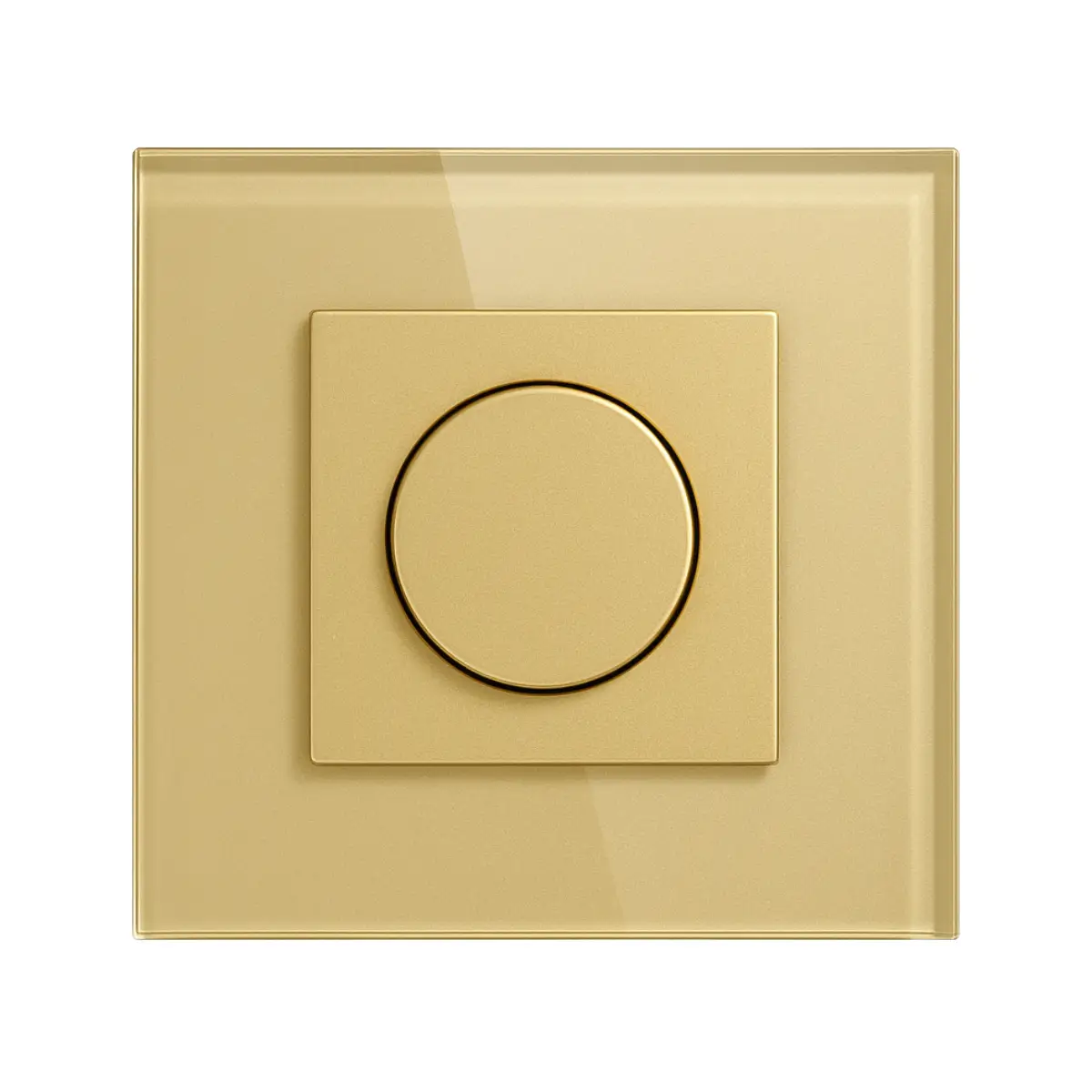 SmartinHuis – Mechanische ventilatorschakelaar – Goud – Kristalglas – Touch – 1 lamp - Afbeelding 2