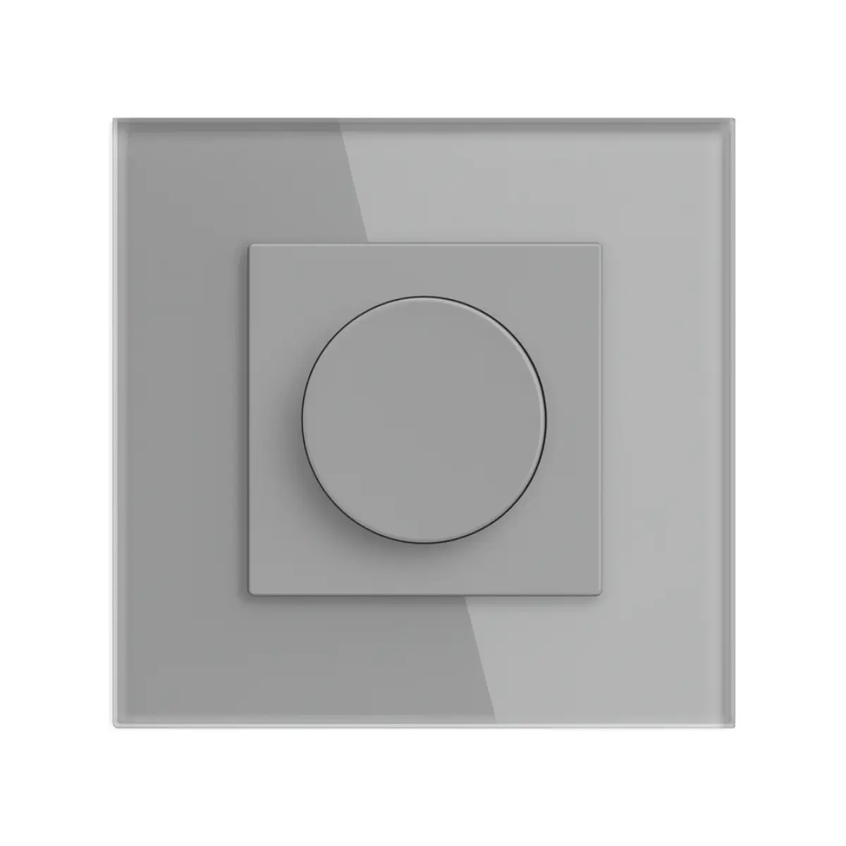 SmartinHuis – Mechanische ventilatorschakelaar – Grijs – Kristalglas – Touch – 1 lamp - Afbeelding 2