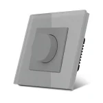 SmartinHuis – Mechanische ventilatorschakelaar – Grijs – Kristalglas – Touch – 1 lamp