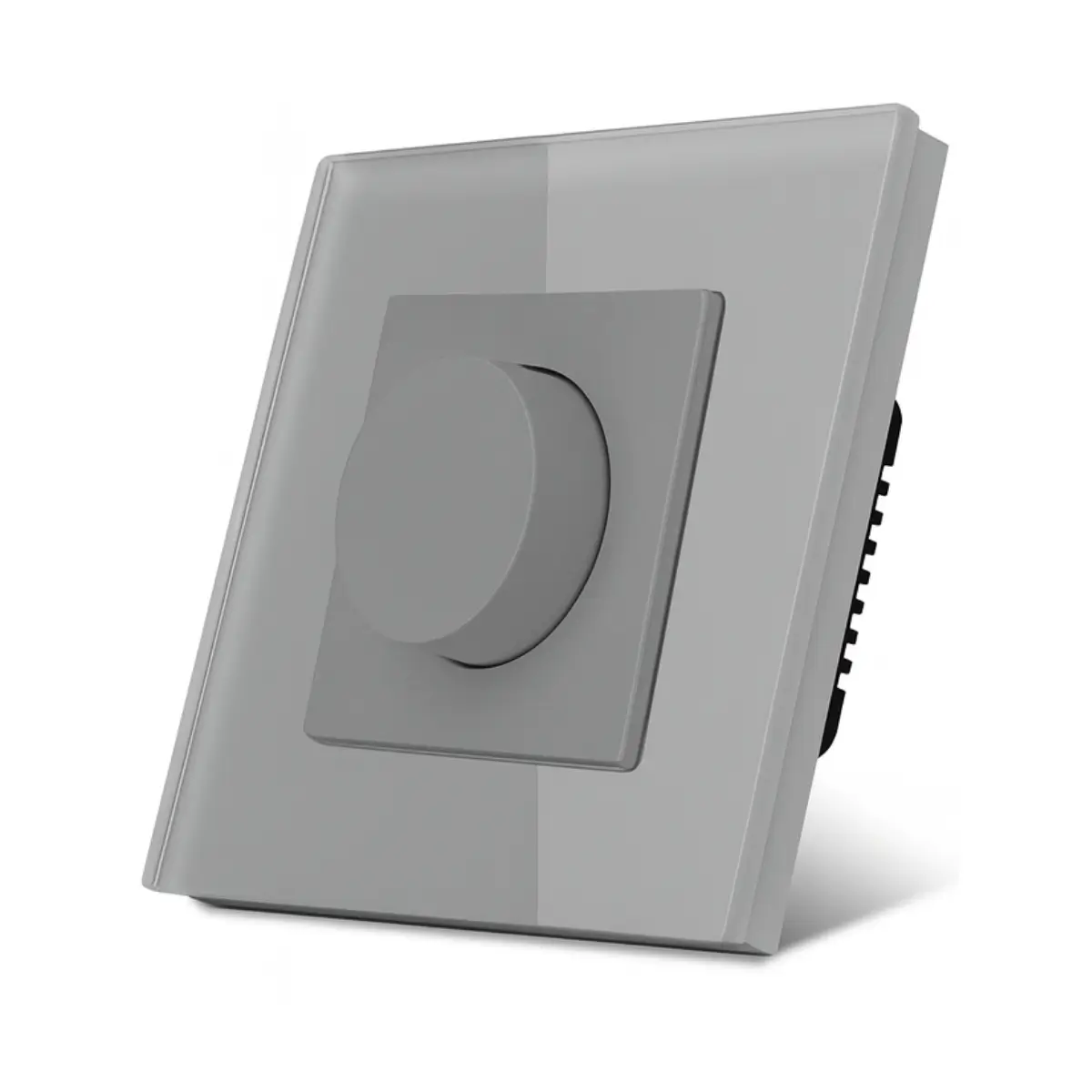 SmartinHuis – Mechanische ventilatorschakelaar – Grijs – Kristalglas – Touch – 1 lamp