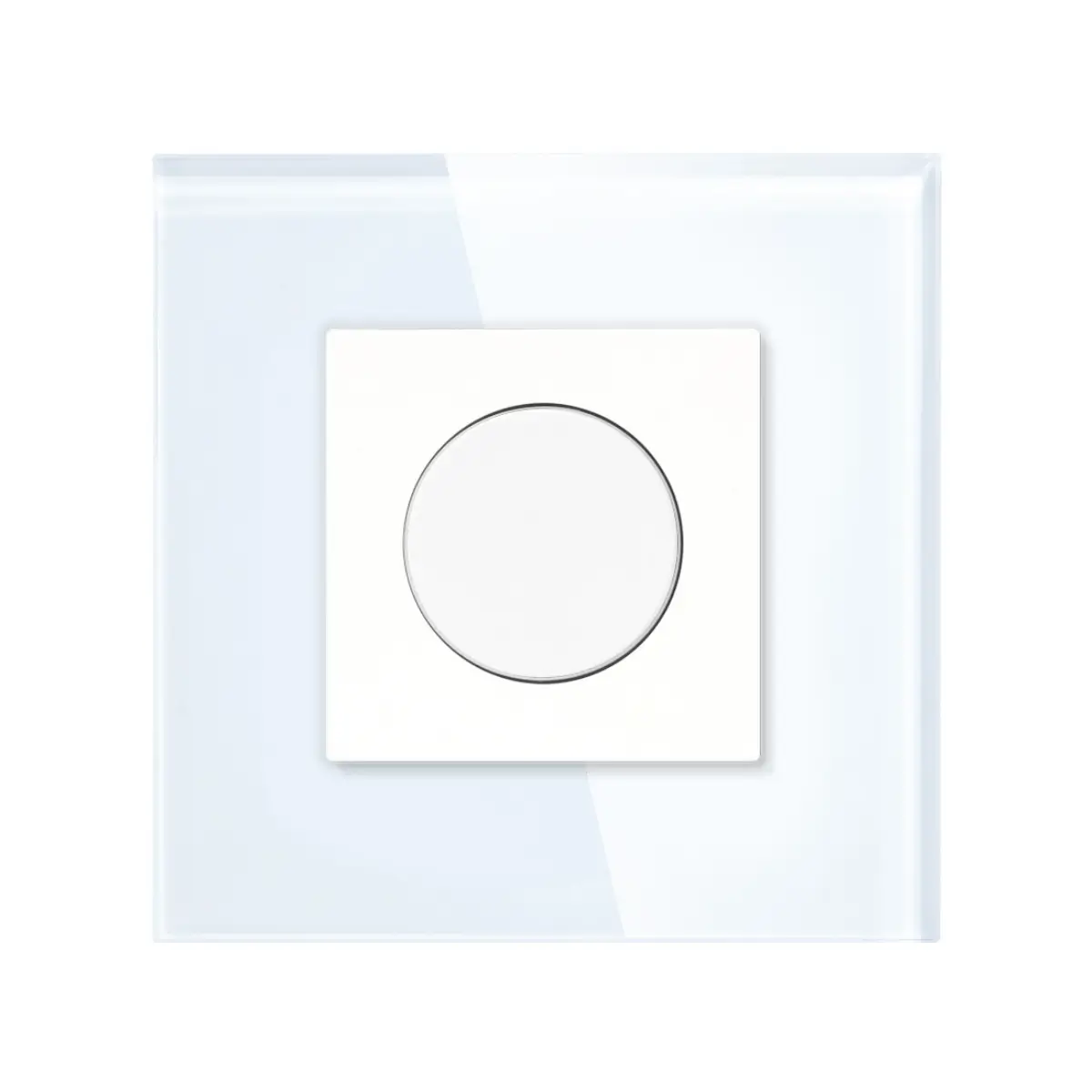 SmartinHuis – Mechanische ventilatorschakelaar – Wit – Kristalglas – Touch – 1 lamp - Afbeelding 2
