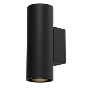 Moderne zwarte GU10 buiten wandlamp up & down –  Waterdichte IP65 aluminium gevelverlichting – Dubbelzijdige LED muurlamp voor tuin, gevel en veranda