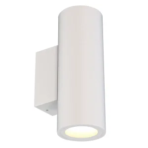 Moderne witte GU10 buiten wandlamp up & down –  Waterdichte IP65 aluminium gevelverlichting – Dubbelzijdige LED muurlamp voor tuin, gevel en veranda