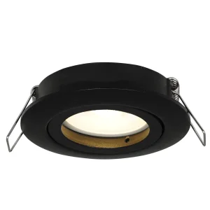 Inbouwspot - Rond Ø83mm – Kantelbaar - Zwart - GU10 Fitting – Aluminium – IP20