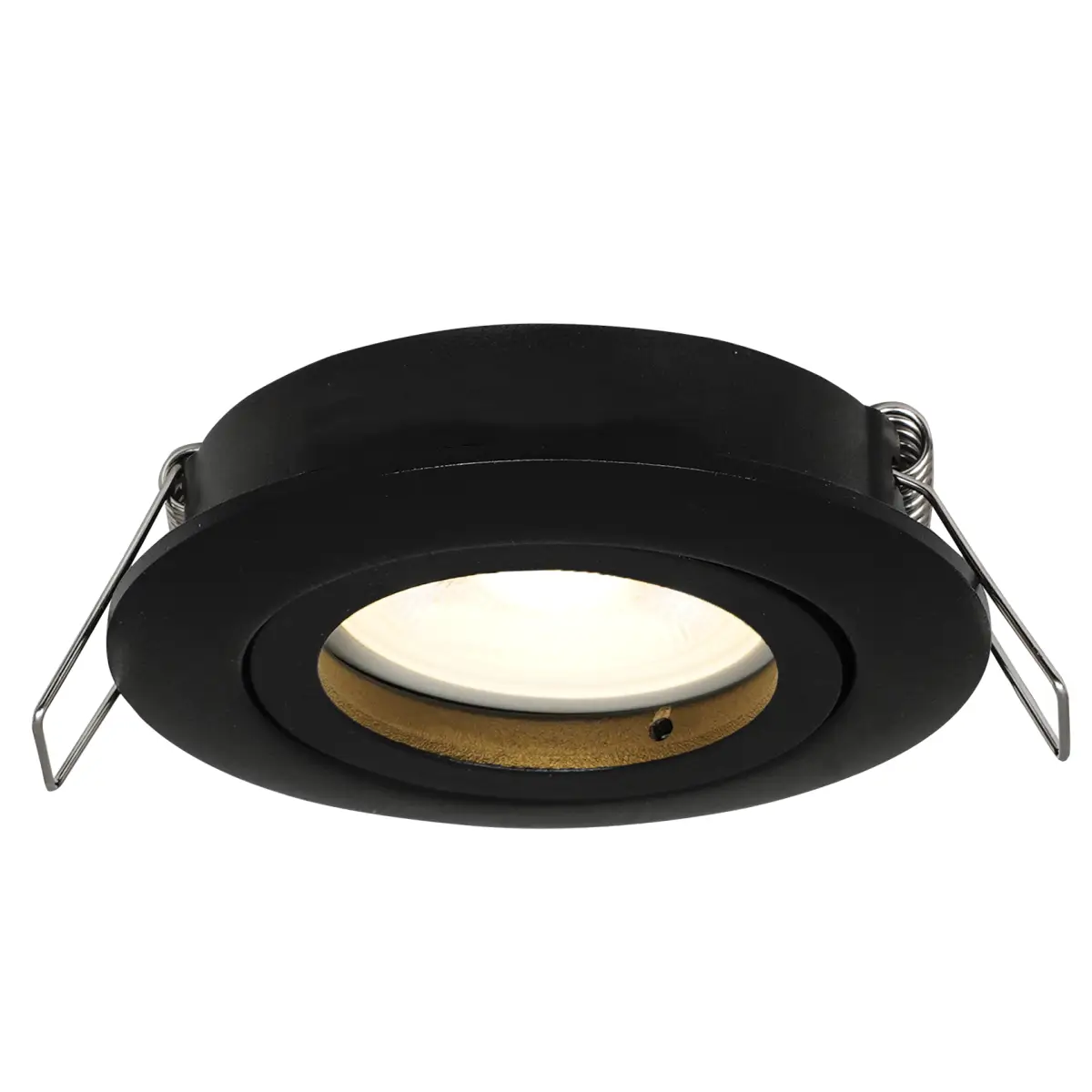 Inbouwspot - Rond Ø83mm – Kantelbaar - Zwart - GU10 Fitting – Aluminium – IP20