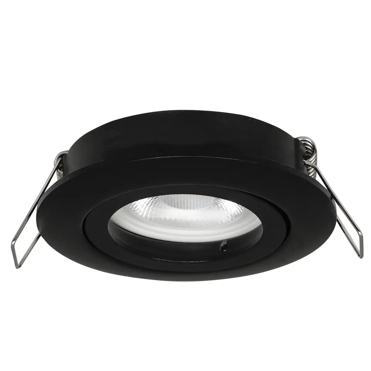 Inbouwspot - Rond Ø83mm – Kantelbaar - Zwart - GU10 Fitting – Aluminium – IP20 - Afbeelding 4