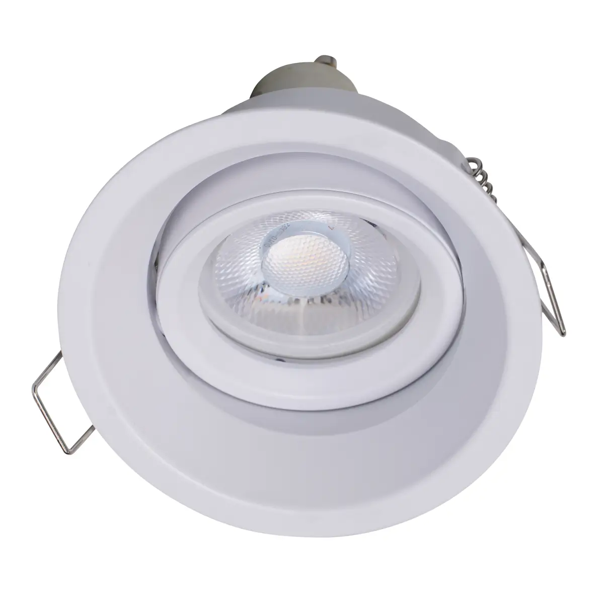 Inbouwspot - Rond Ø85mm – Kantelbaar - Wit - GU10 Fitting – Aluminium – IP20 - Afbeelding 4