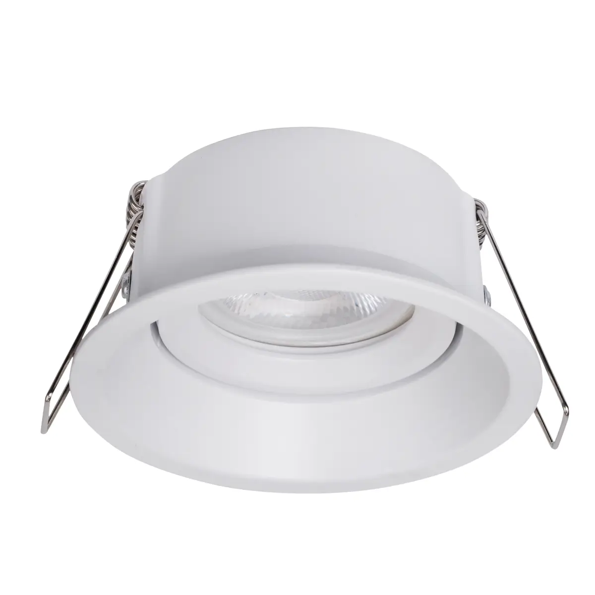Inbouwspot - Rond Ø85mm – Kantelbaar - Wit - GU10 Fitting – Aluminium – IP20 - Afbeelding 3