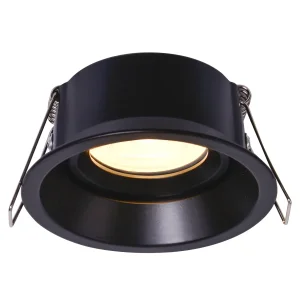 Inbouwspot - Rond Ø85mm – Kantelbaar - Zwart - GU10 Fitting – Aluminium – IP20