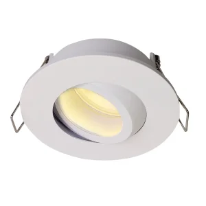 Inbouwspot - Rond Ø85mm – Kantelbaar - Wit - GU10 Fitting – Aluminium – IP65