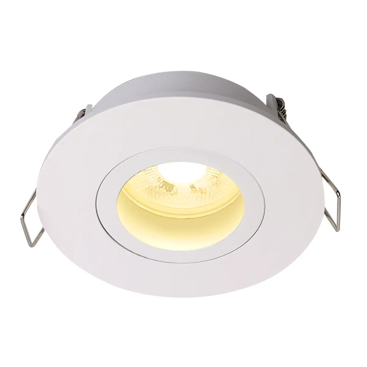 Inbouwspot - Rond Ø85mm – Kantelbaar - Wit - GU10 Fitting – Aluminium – IP65 - Afbeelding 4