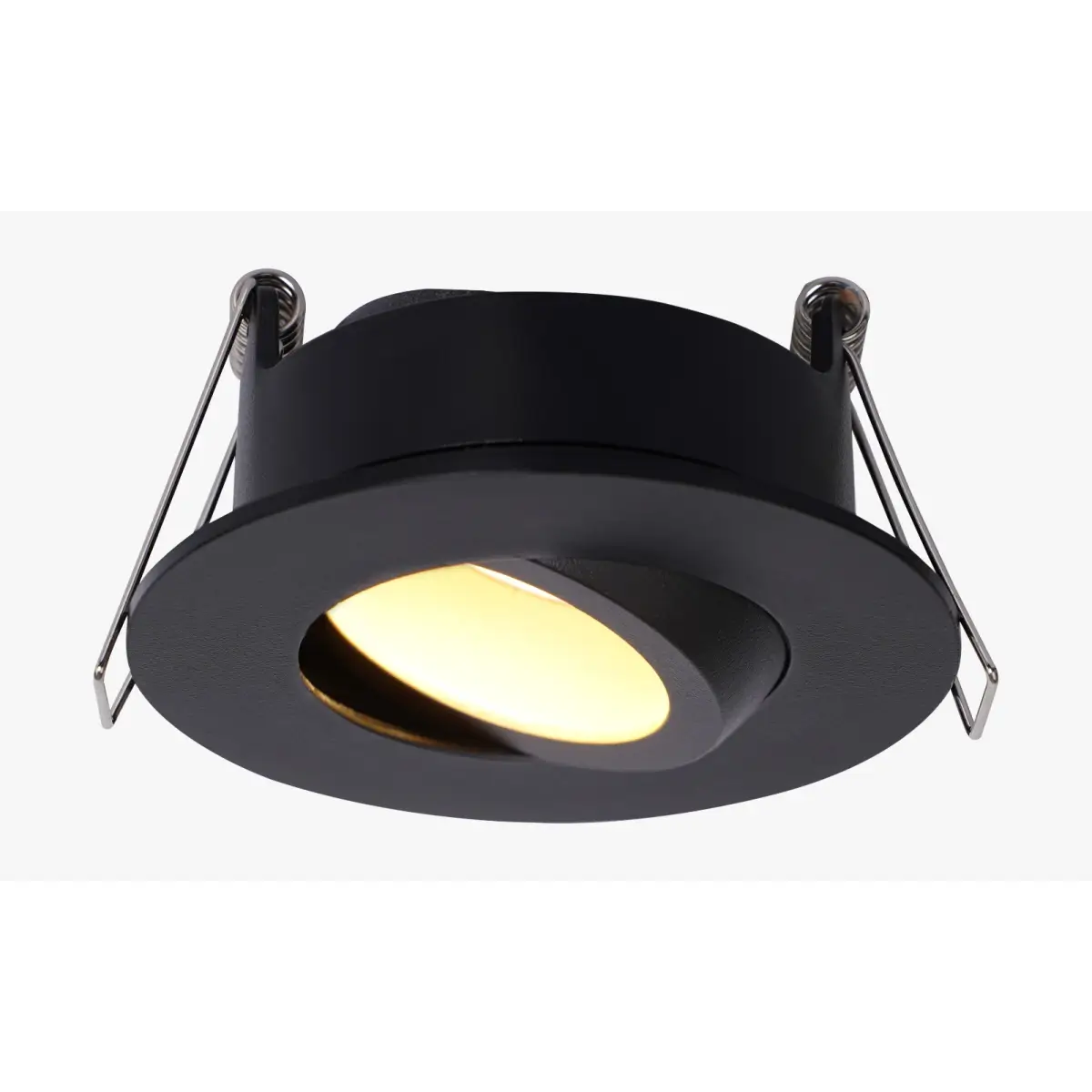 Inbouwspot - Rond Ø85mm – Kantelbaar - Zwart - GU10 Fitting – Aluminium – IP65