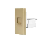 SmartinHuis - RJ11 Telefoonmodule – Inbouw (CAT 3) – Module 1/2 - Goud