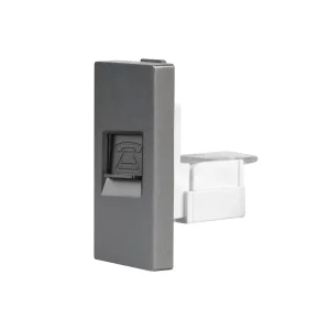 SmartinHuis - RJ11 Telefoonmodule – Inbouw (CAT 3) – Module 1/2 - Grijs