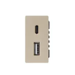 SmartinHuis - Module - USB A+C - Module 1/2 - Goud
