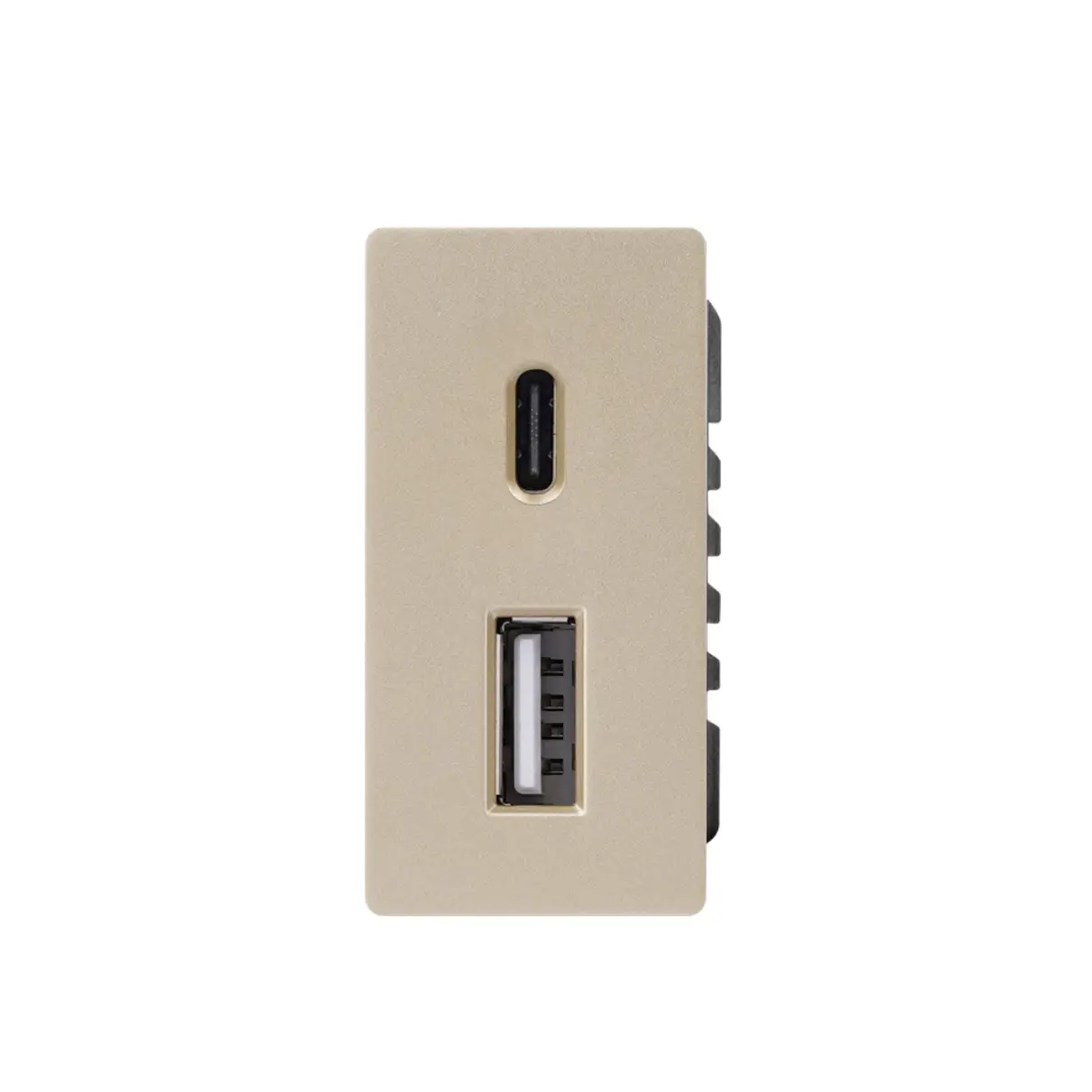 SmartinHuis - Module - USB A+C - Module 1/2 - Goud