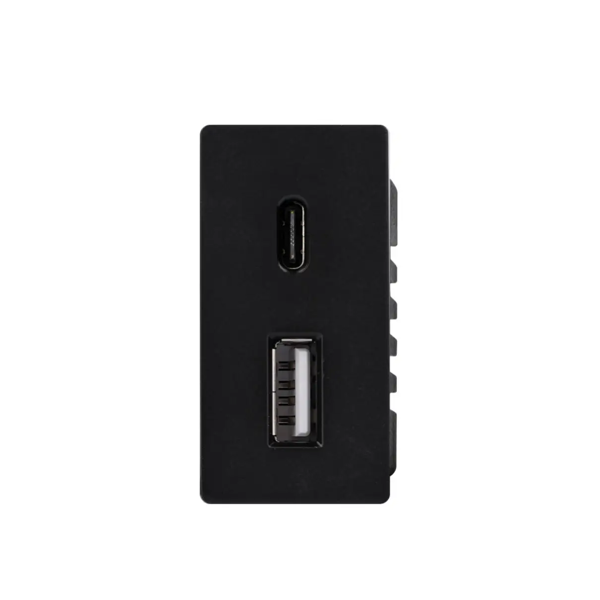SmartinHuis - Module - USB A+C - Module 1/2 - Zwart