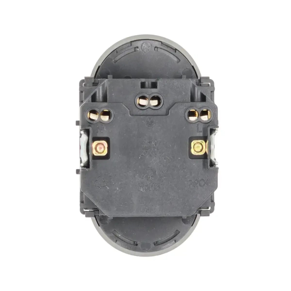 SmartinHuis - Module - Dubbel stopcontact - Grijs - Afbeelding 3