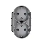 SmartinHuis - Module - Dubbel stopcontact - Grijs