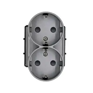 SmartinHuis - Module - Dubbel stopcontact - Grijs