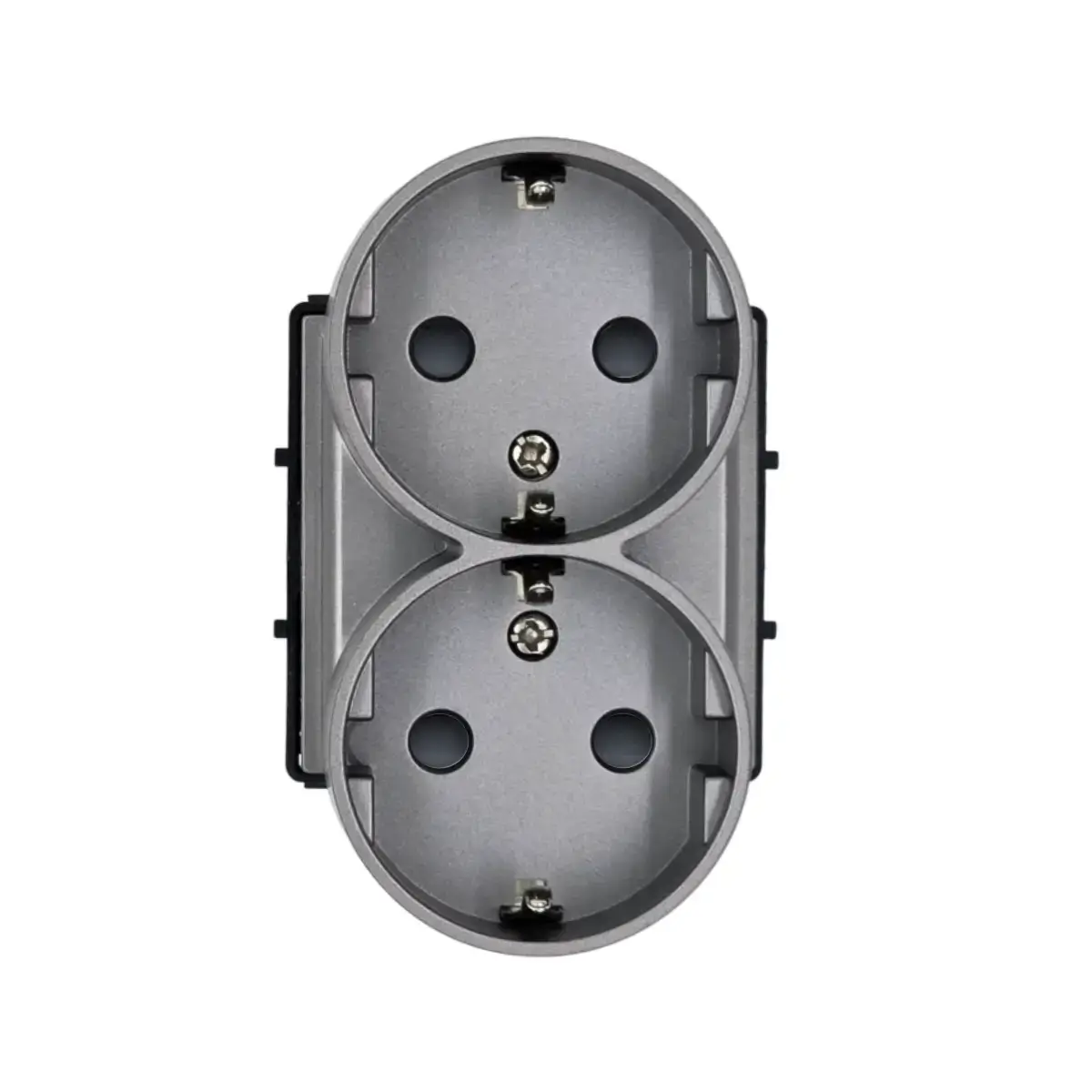 SmartinHuis - Module - Dubbel stopcontact - Grijs