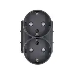 SmartinHuis - Module - Dubbel stopcontact - Zwart