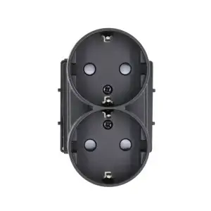 SmartinHuis - Module - Dubbel stopcontact - Zwart