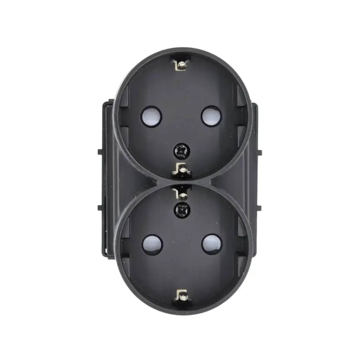 SmartinHuis - Module - Dubbel stopcontact - Zwart
