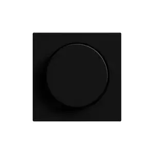 SmartinHuis – Module - Mechanische enkelpolige dimmer – Zwart – Kristalglas – Touch – 1 lamp