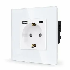 SmartinHuis Enkelvoudig-stopcontact-USB-AC-Schuin-Wit-300x300 Schakelmateriaal