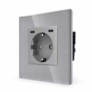 SmartinHuis Enkelvoudig-stopcontact-USB-CC-Schuin-Grijs-300x300 Schakelmateriaal