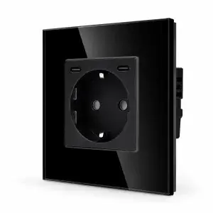 SmartinHuis Enkelvoudig-stopcontact-USB-CC-Schuin-Zwart-300x300 Schakelmateriaal