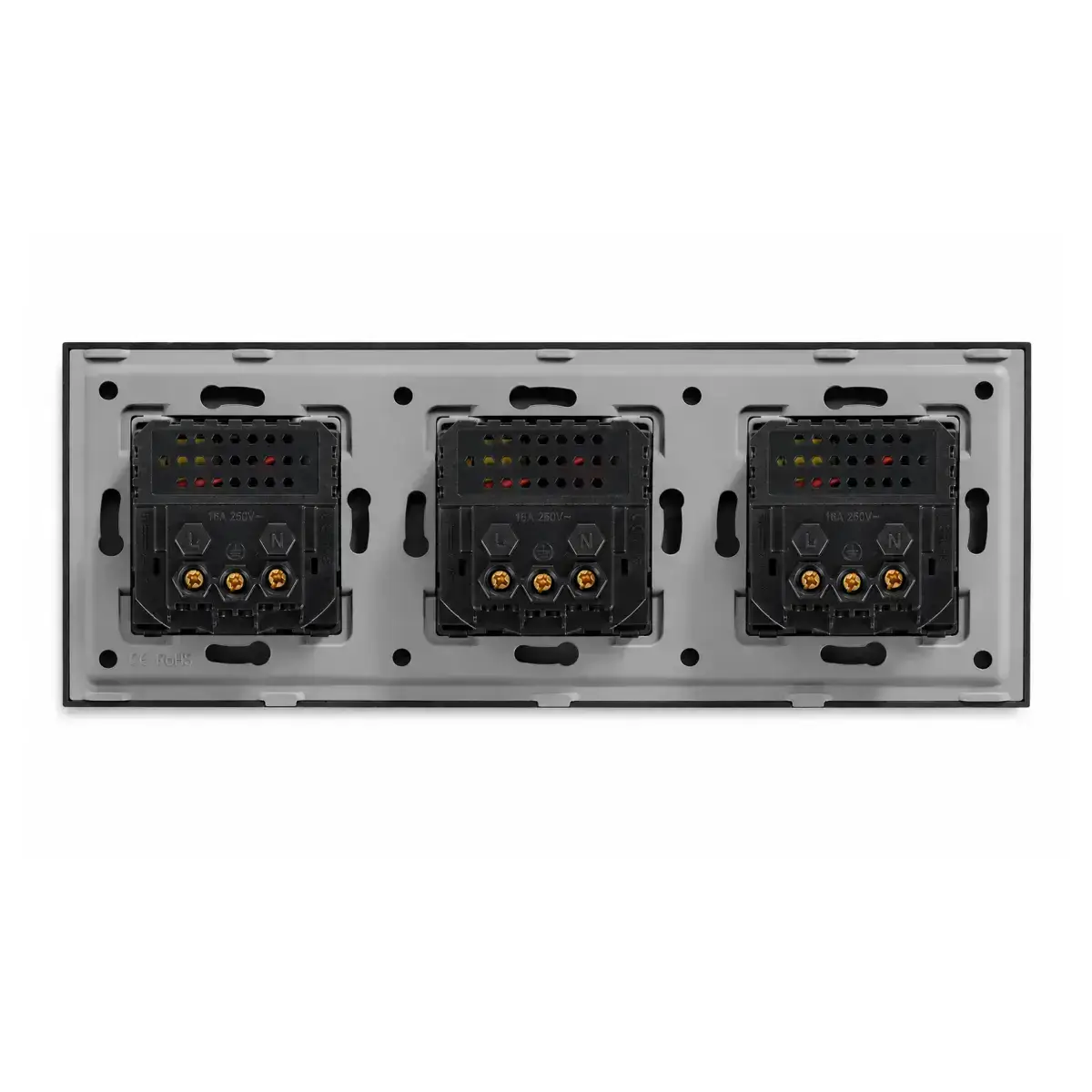SmartinHuis - Drievoudig stopcontact - Grijs - USB A+C Fast Charger (20W) - Kristalglas - Afbeelding 4
