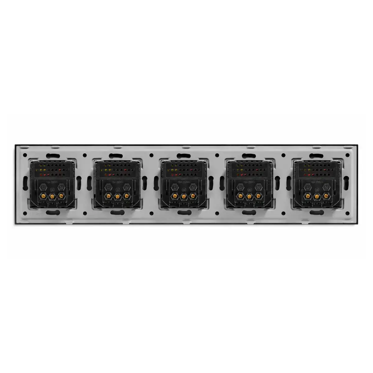 SmartinHuis - Vijfvoudig stopcontact - Grijs - USB A+C Fast Charger (20W) - Kristalglas - Afbeelding 4