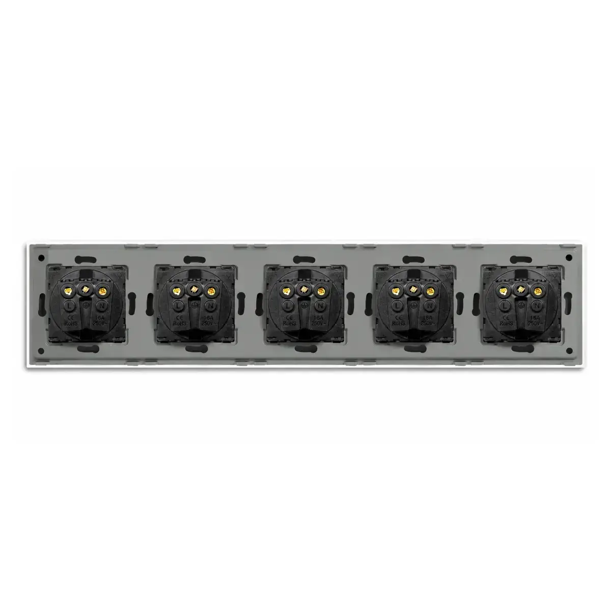 SmartinHuis - Vijfvoudig stopcontact - Wit - Kristalglas - Afbeelding 4